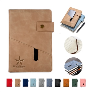 A5 Thick Lined Notebook Journal with Elastic Front Pocket